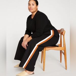 Universal Standard Stephanie Wide Leg Stripe Ponte Pants